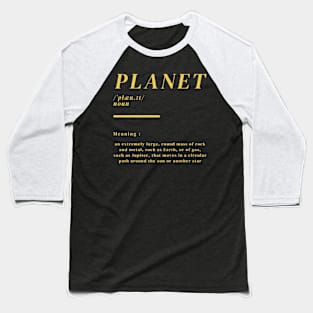 Word Planet Baseball T-Shirt